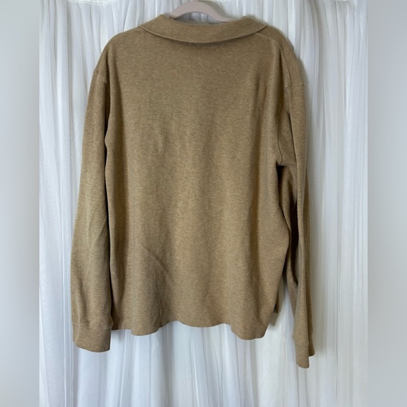 Ralph Lauren Men's Tan Estate-Rib Quarter-Zip Pullover - Picture 6 of 7